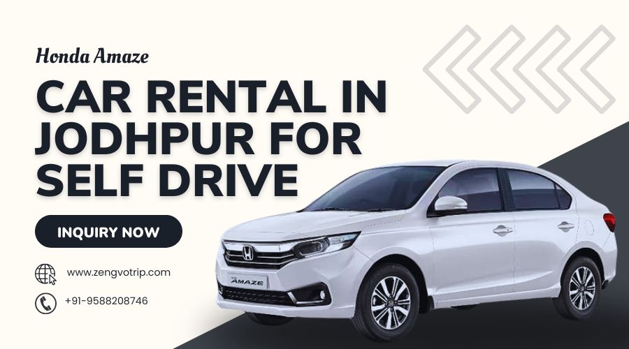 honda amaze car on rent in jodhpur for self drive by zengvotrip